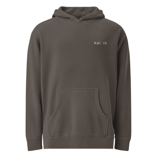 Kaizen embrodiery pigment-dyed hoodie